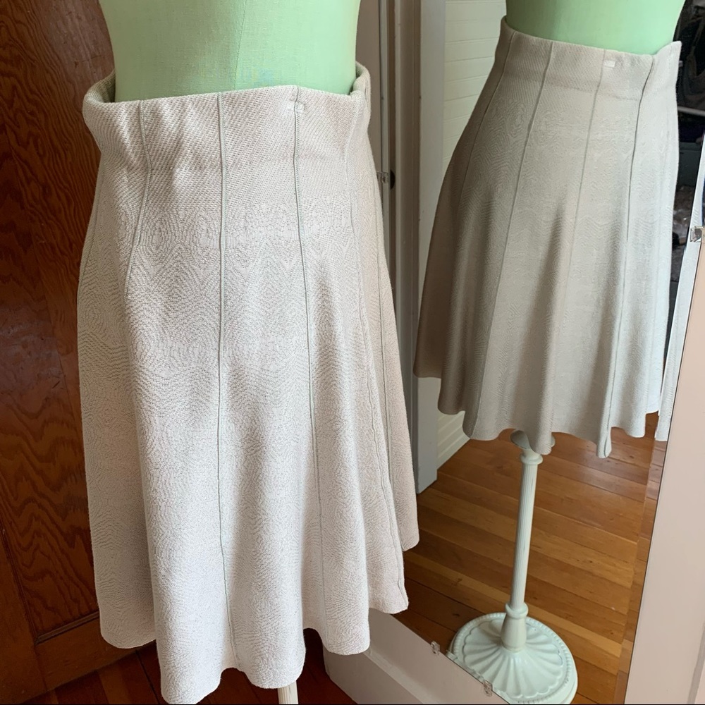 NIC+ZOE PP neutral putty knit a-line skirt - Picture 7 of 8